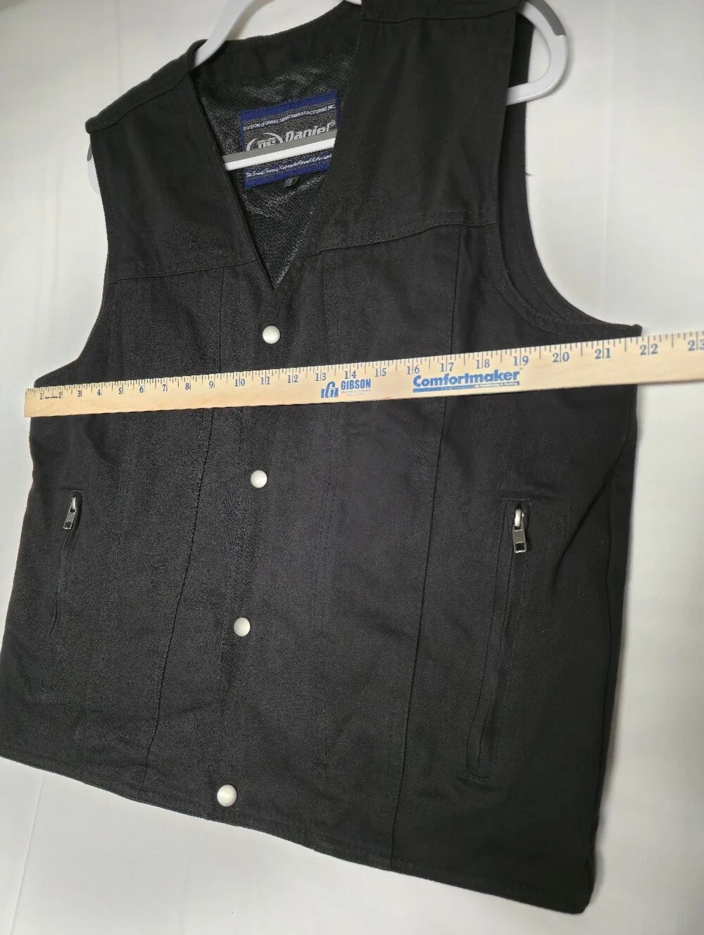 Daniel Smart MFG The Dark Knight Men's Denim Motorcycle Vest